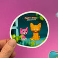 Fluff & Fuzz Window Sticker