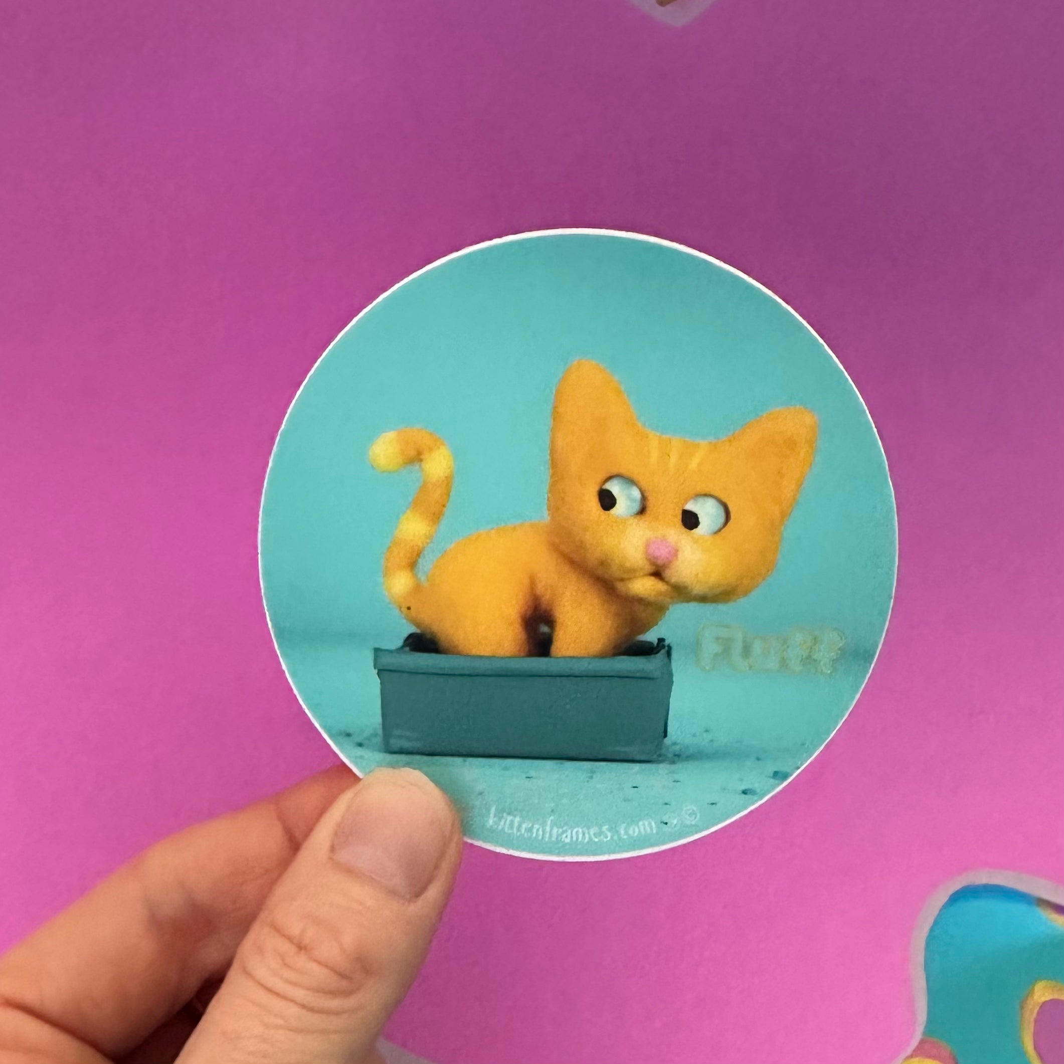 The Fluff Sticker - Circle